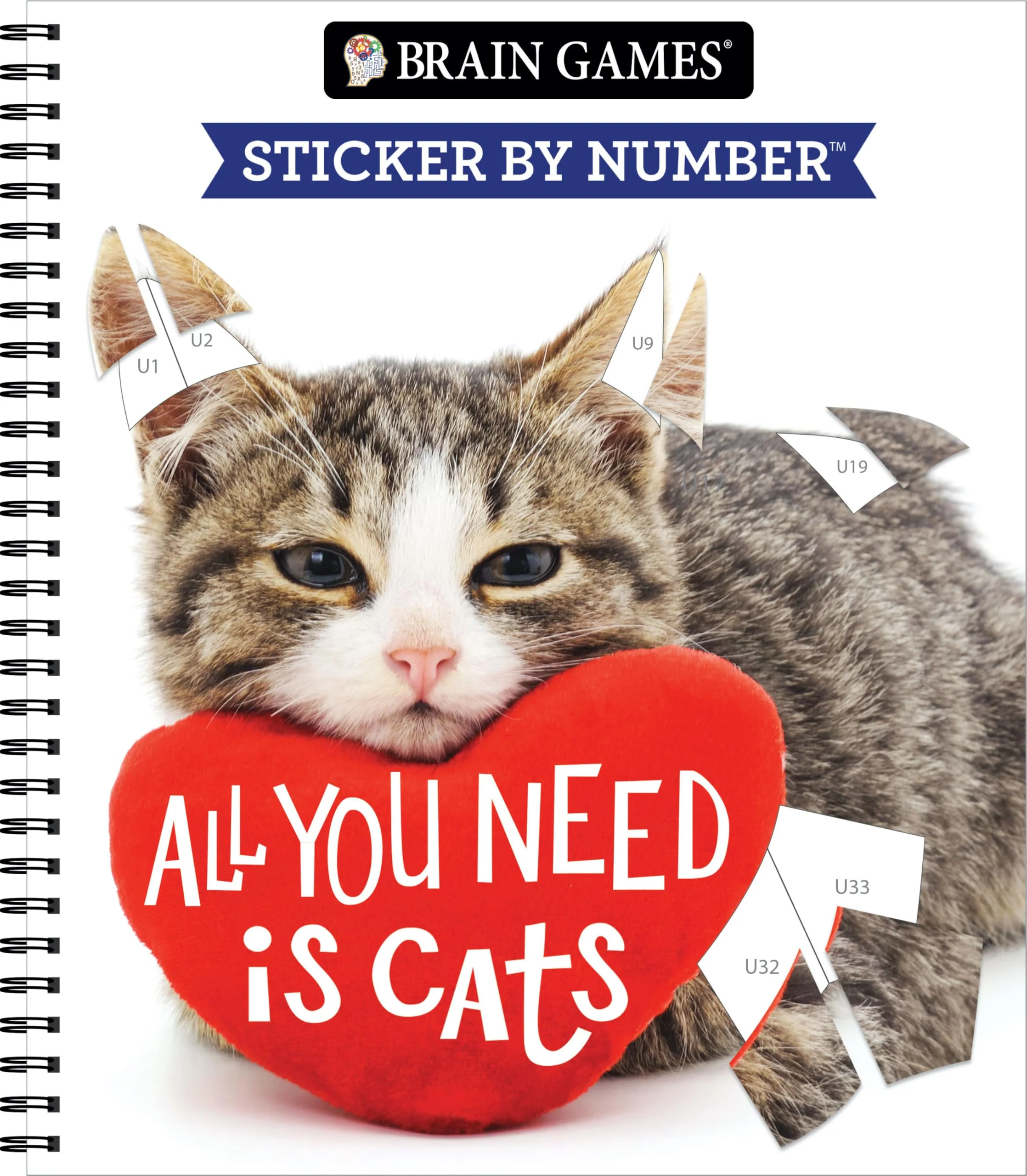 Brain Games  Sticker by Number: All You Need is Cats (27 Images to Sticker)