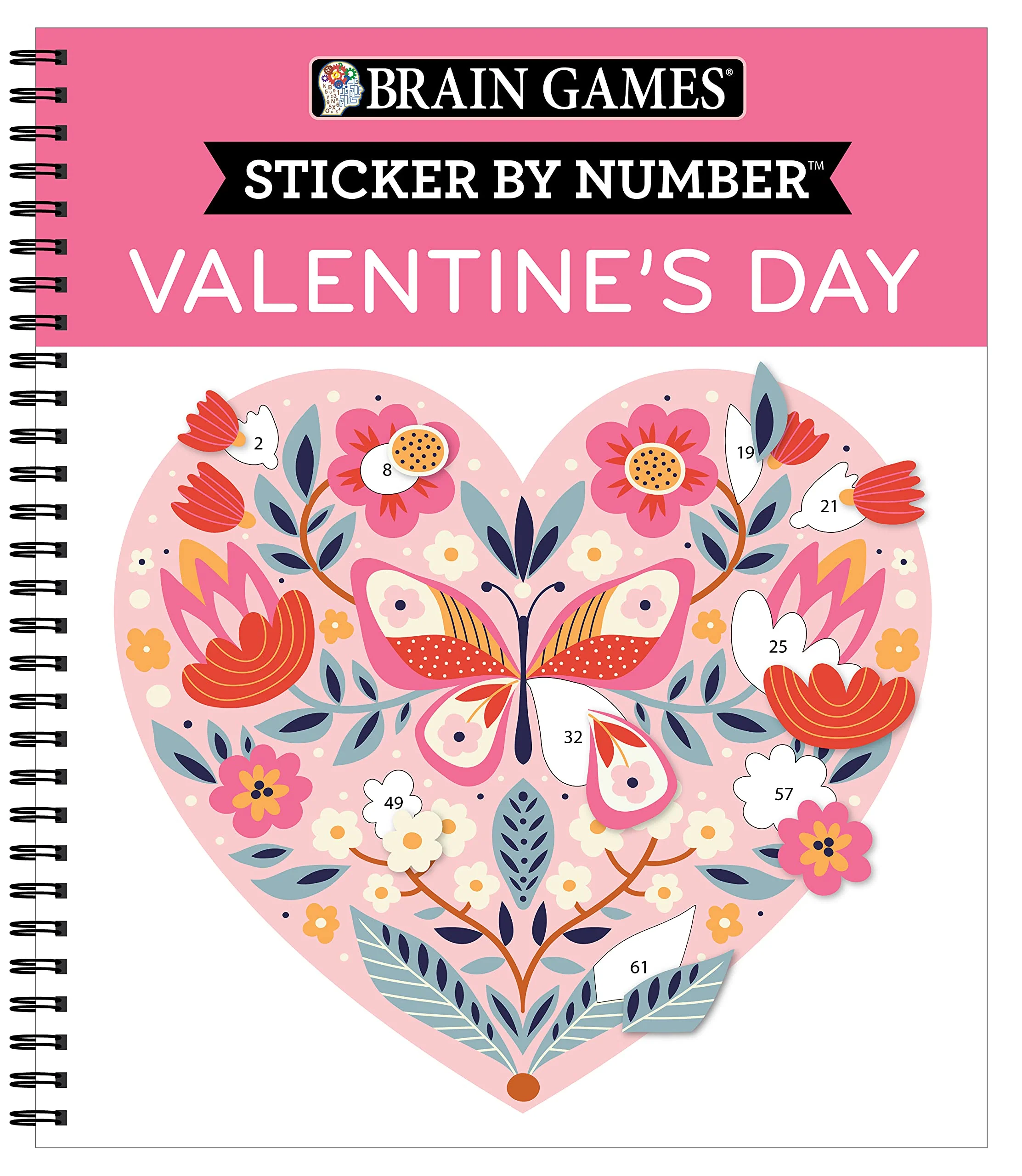 Brain Games  Sticker by Number: Valentines Day