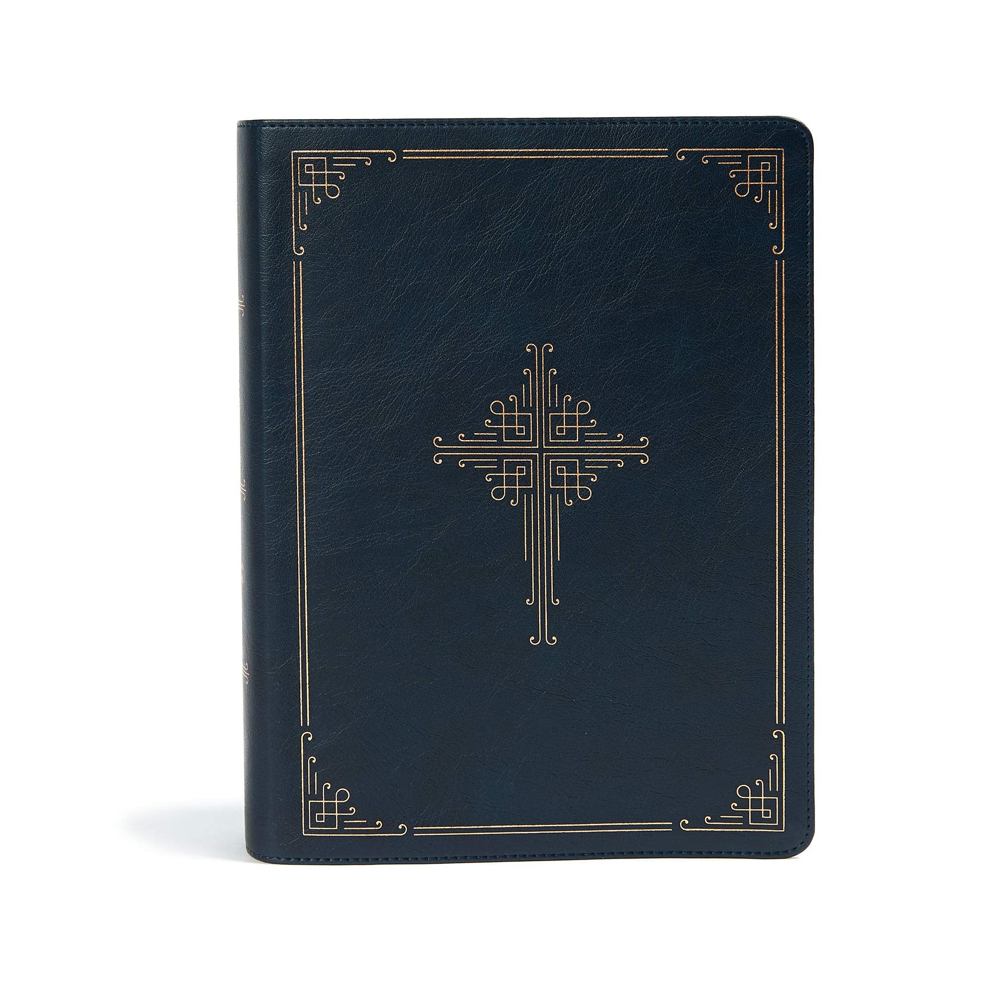 CSB Ancient Faith Study Bible, Navy LeatherTouch, Black Letter, Church Fathers, Study Note Commentary, Articles, Profiles, Easy