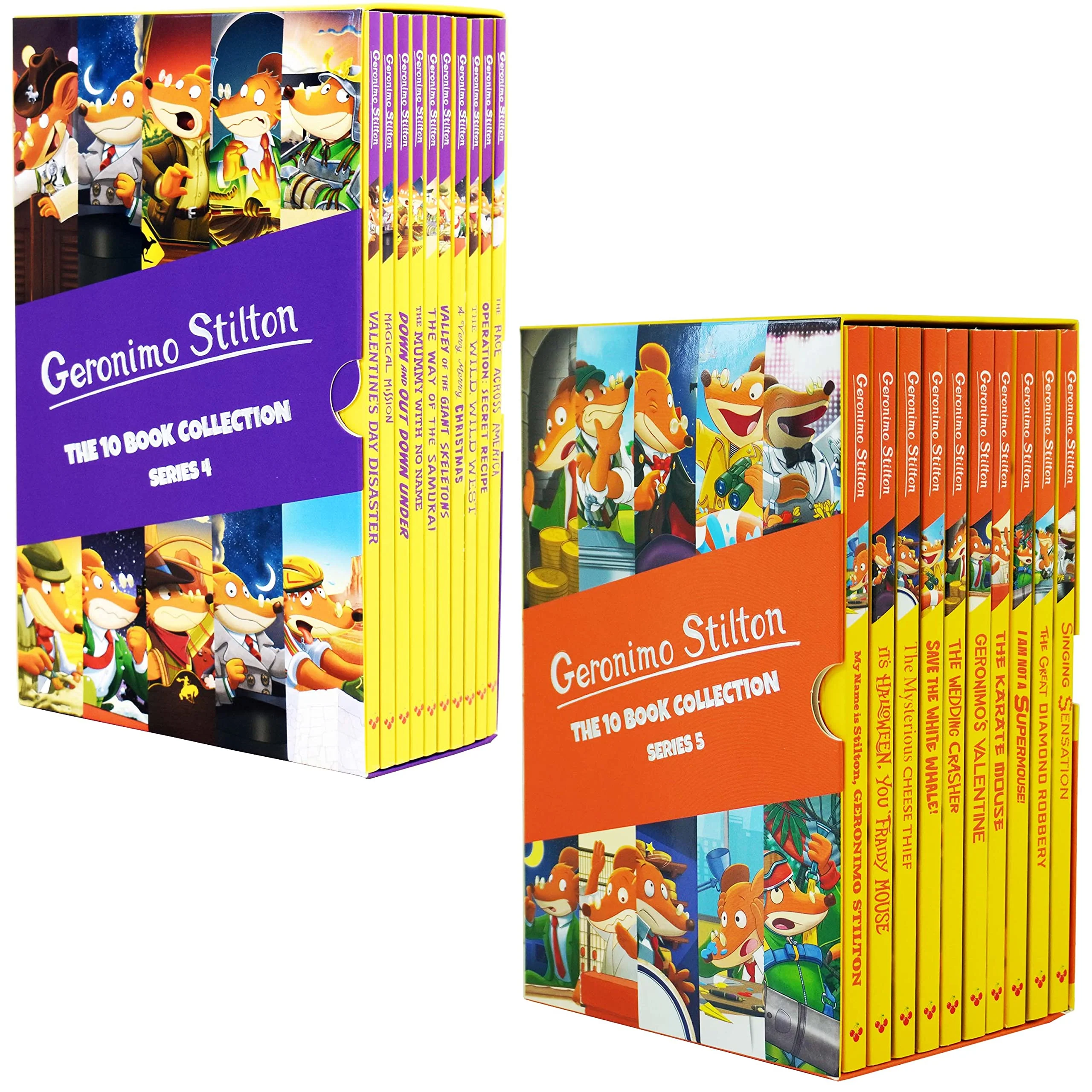 Geronimo Stilton Series 4 & 5 Collection 20 Books Box Set(The Wild,Wild West, Operation: Secret Recipe, Magical Mission, A Very