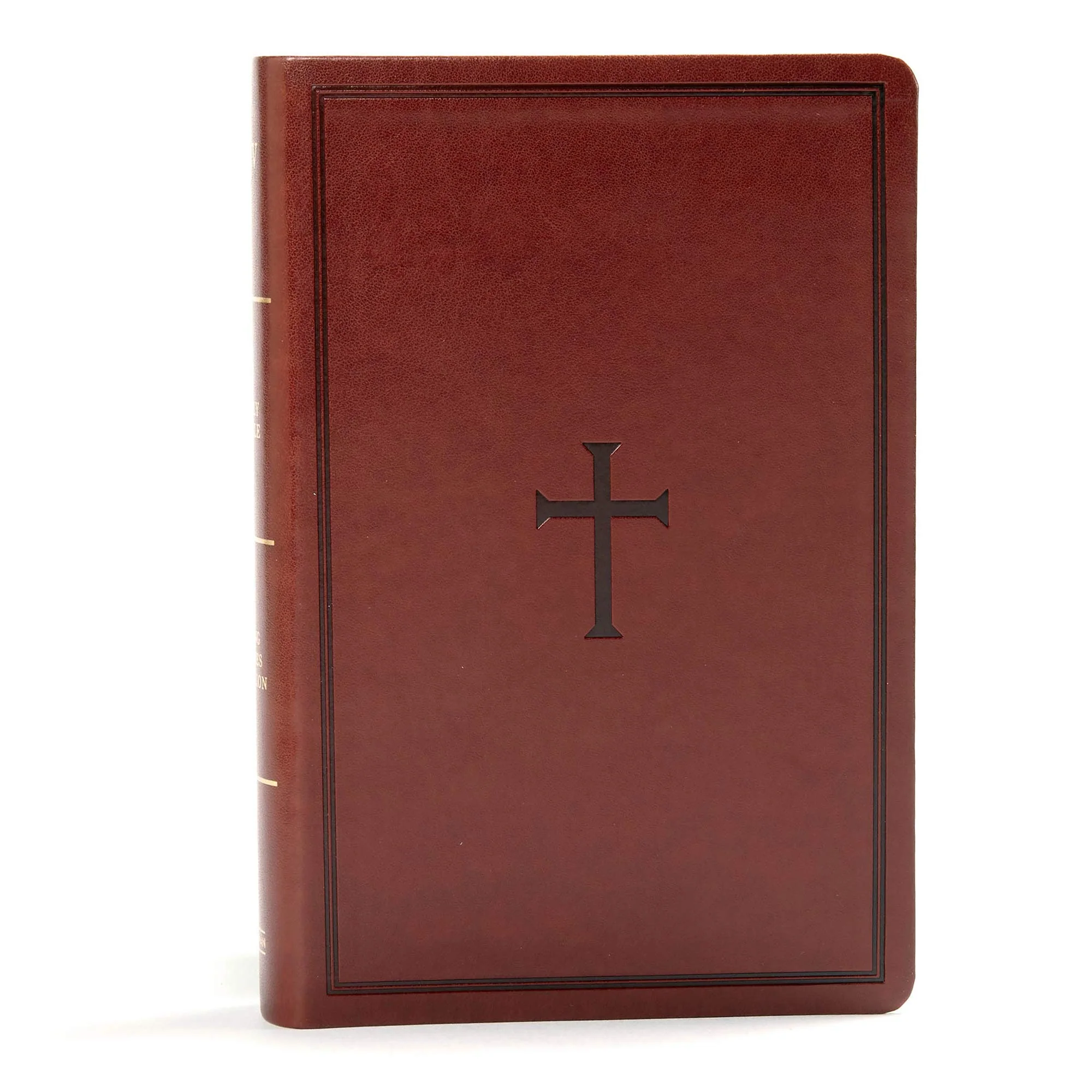 KJV Large Print Personal Size Reference Bible, Brown Leathertouch Indexed, Red Letter, Pure Cambridge Text, Presentation Page, C