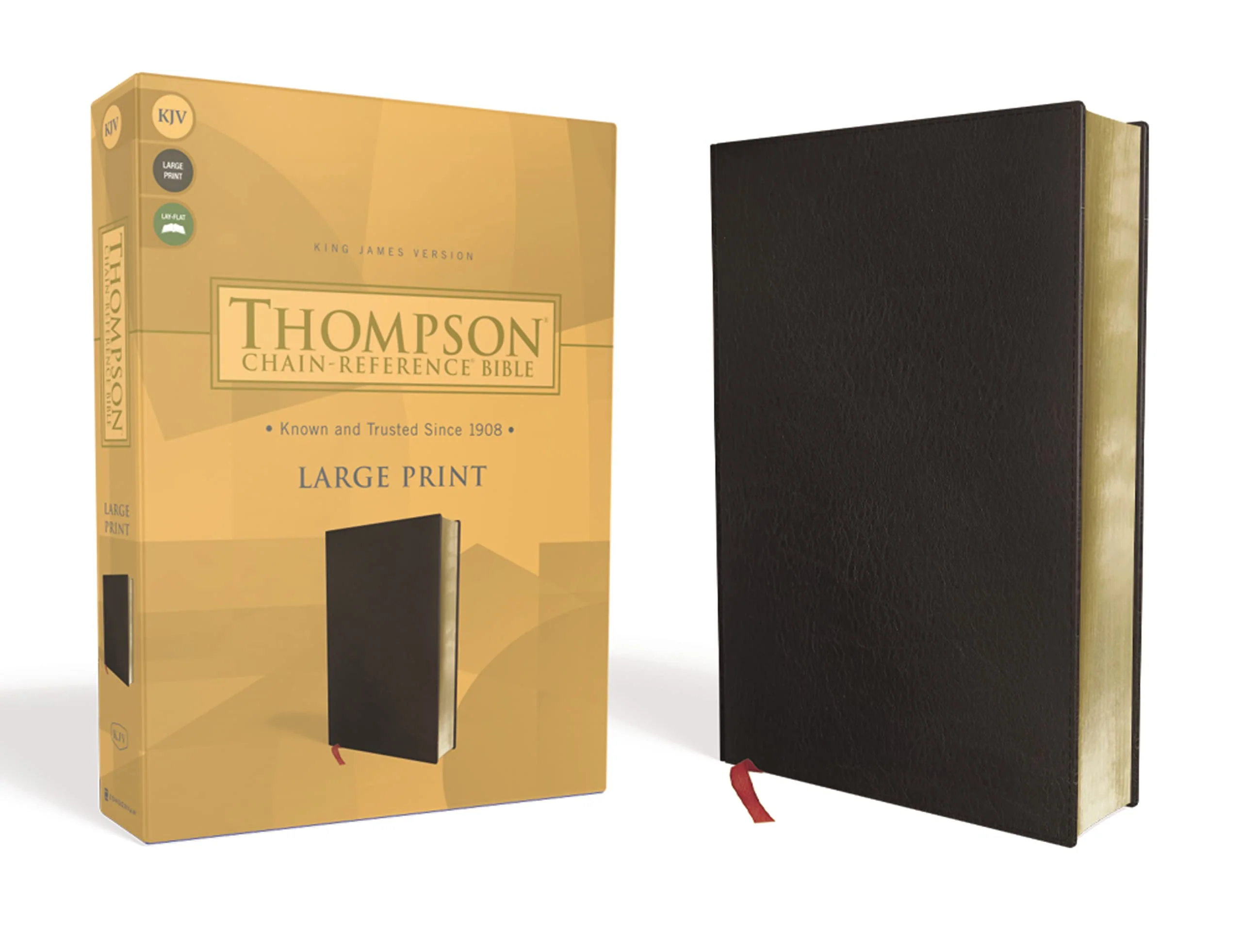 KJV, Thompson ChainReference Bible, Large Print, Bonded Leather, Black, Red Letter
