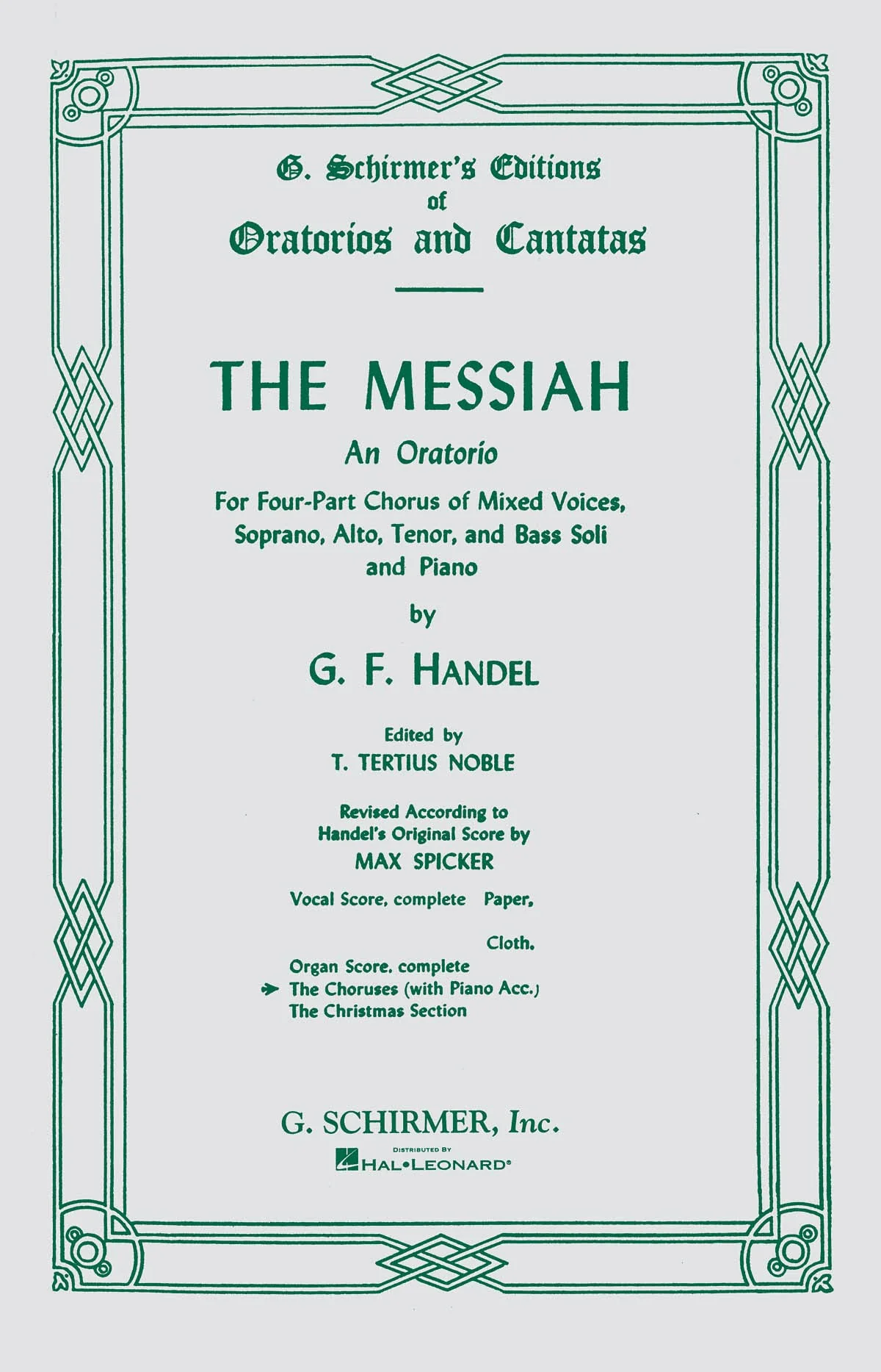 Messiah (Oratorio, 1741): Chorus Parts