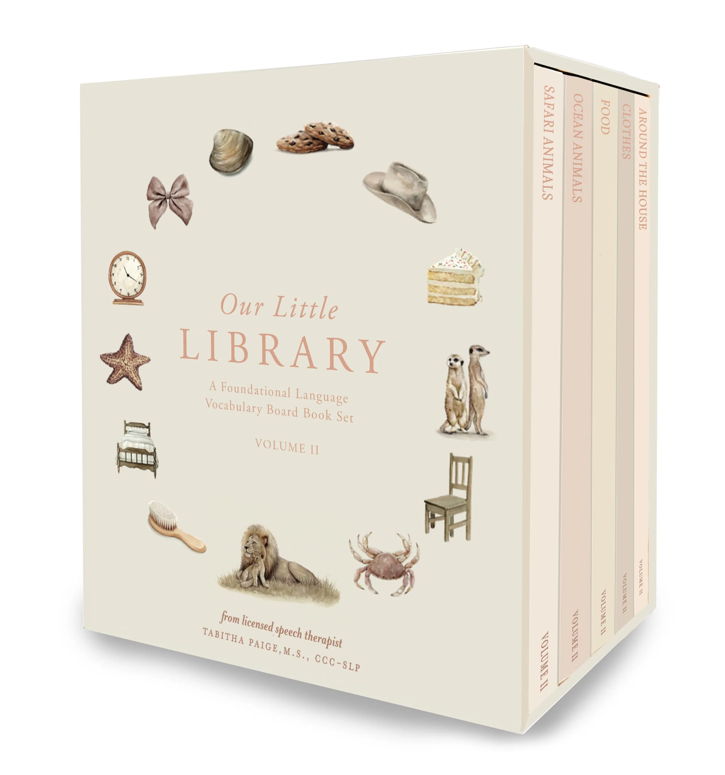 Our Little Library Vol. 2: A Foundational Language Vocabulary Board Book Set for Babies (Our Little Adventures Series)