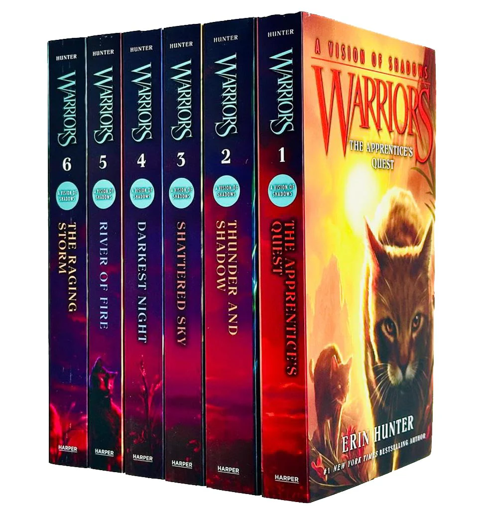 Warriors Cat A Vision of Shadows Series Books 1  6 Series 5 Collection Set By Erin Hunter (Apprentices Quest, Thunder and Shad